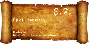 Egri Hartvig névjegykártya